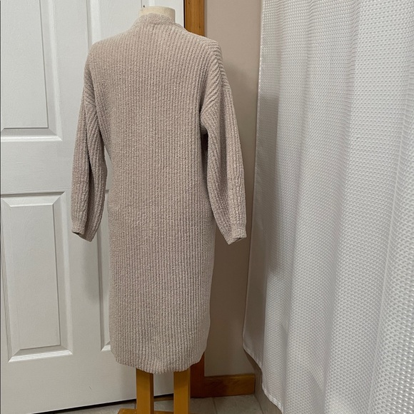 Barefoot Dreams Cozy Chic Knit Cardigan Side Tie M Beige - Picture 4 of 4
